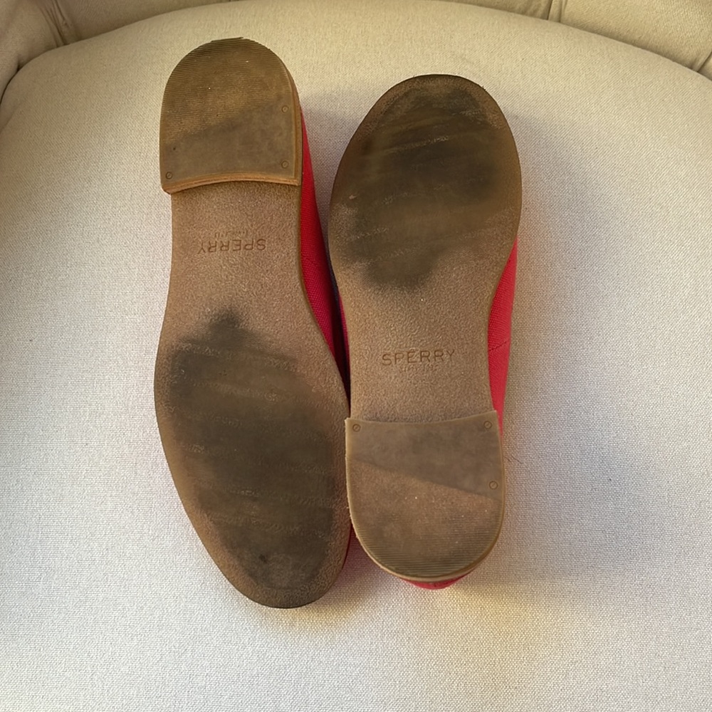 Nautical Sperry Red Canvas Loafer Flats - image 5
